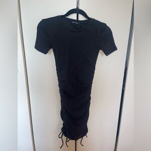 Zara Ruched Ribbed Dress